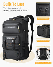 50L Travel Backpack With Shoe Compartment And USB Charging Port