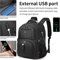 50L Waterproof Extra Large Travel Laptop Backpack With USB Charging Port