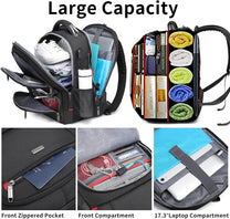 50L Waterproof Extra Large Travel Laptop Backpack With USB Charging Port