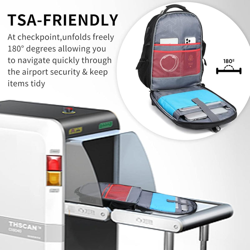50L Waterproof Extra Large Travel Laptop Backpack With USB Charging Port
