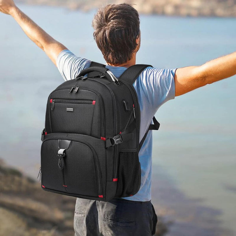 50L Waterproof Extra Large Travel Laptop Backpack With USB Charging Port