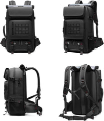50L Waterproof Travel Backpack With Shoe Compartment And USB Charging Port