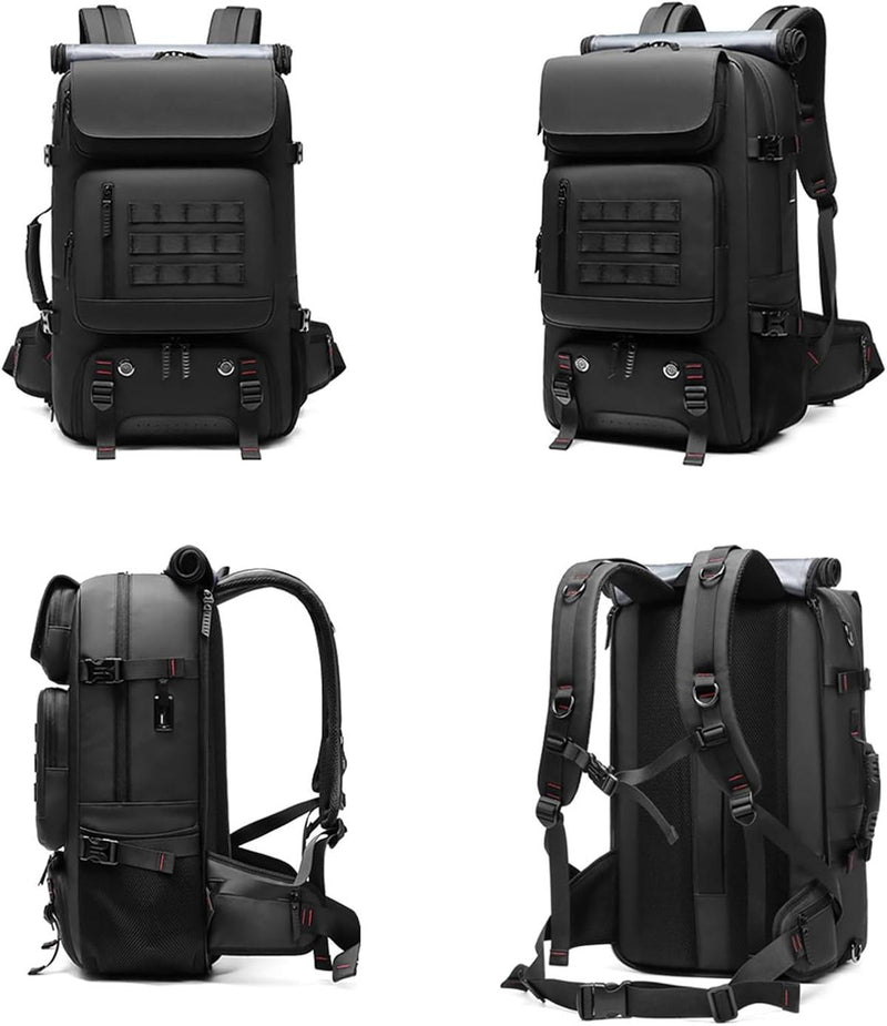 50L Waterproof Travel Backpack With Shoe Compartment And USB Charging Port