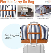 50L Waterproof Weekend Duffel Bag With Toiletry And Shoe Compartments