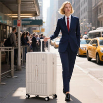55 Cm Cabin Luggage With 3:7 Split Design And Durable PC Hard Shell