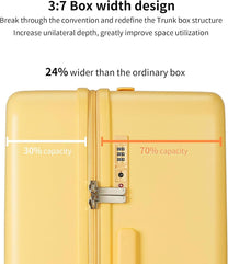 55 Cm Cabin Luggage With 3:7 Split Design And Durable PC Hard Shell
