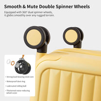 55 Cm Cabin Luggage With 3:7 Split Design And Durable PC Hard Shell