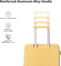 55 Cm Cabin Luggage With 3:7 Split Design And Durable PC Hard Shell