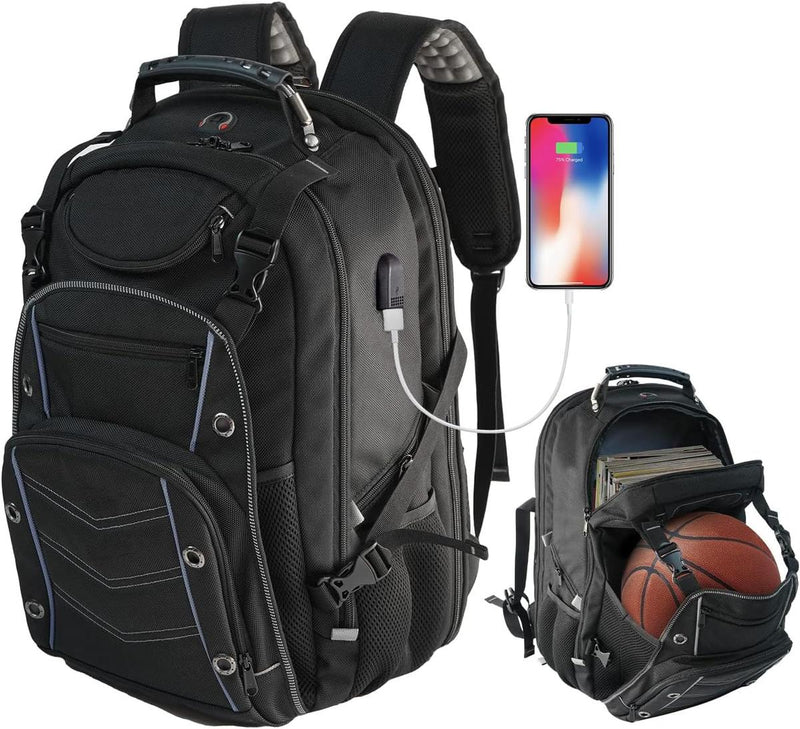 55L Extra-Large Travel Laptop Backpack With USB Charging And RFID Protection