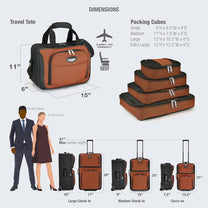 8-Piece Softshell Luggage Set With Packing Cubes And TSA Lock