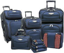 8-Piece Softshell Luggage Set With Packing Cubes And TSA Lock