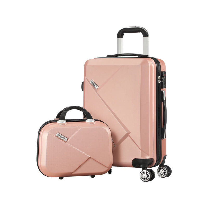 2-Piece ABS Hard Shell Luggage Set With TSA Lock And 360° Spinner Wheels