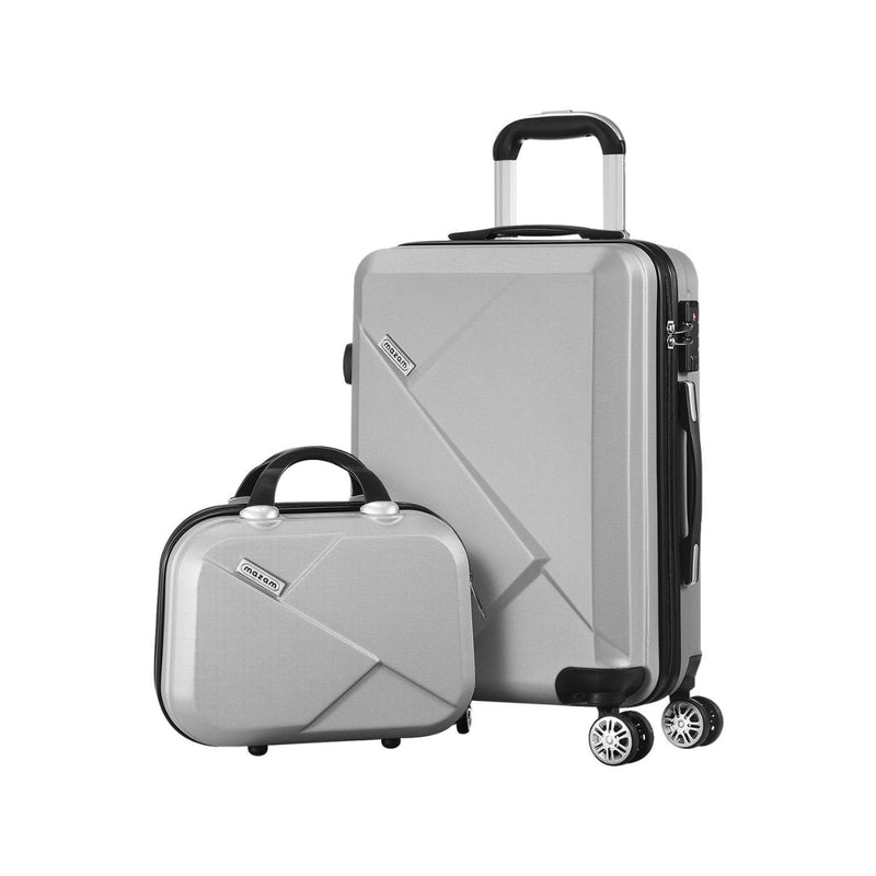 2-Piece ABS Hard Shell Luggage Set With TSA Lock And 360° Spinner Wheels