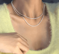 925 Sterling Silver Necklace Set - 2 Pieces