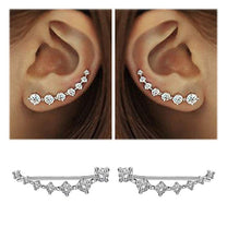 925 Sterling Silver Zircon Star Stud Earrings For Women