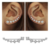 925 Sterling Silver Zircon Star Stud Earrings For Women