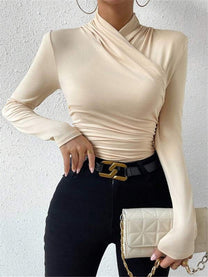 A-symmetrical Cinched Longsleeve Shirt