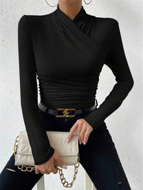 A-symmetrical Cinched Longsleeve Shirt