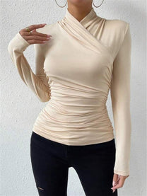 A-symmetrical Cinched Longsleeve Shirt