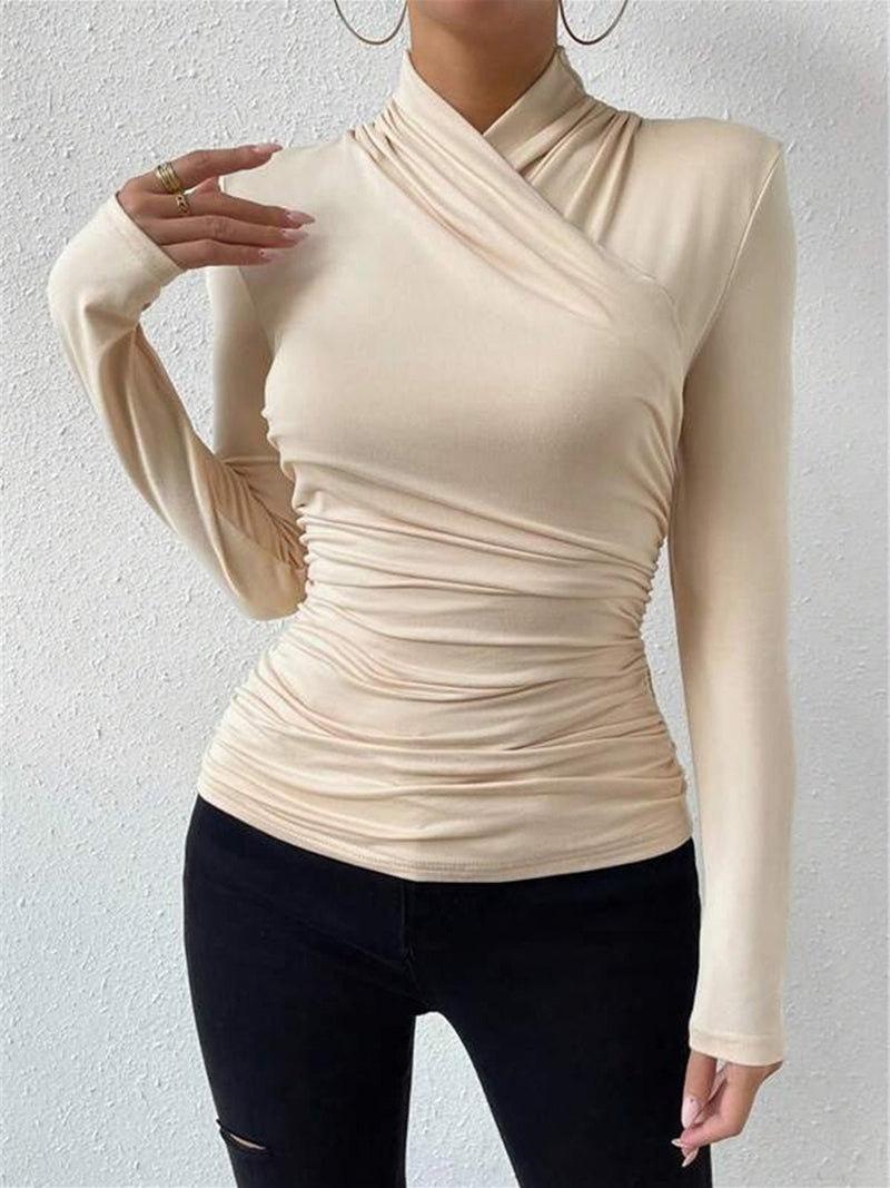 A-symmetrical Cinched Longsleeve Shirt