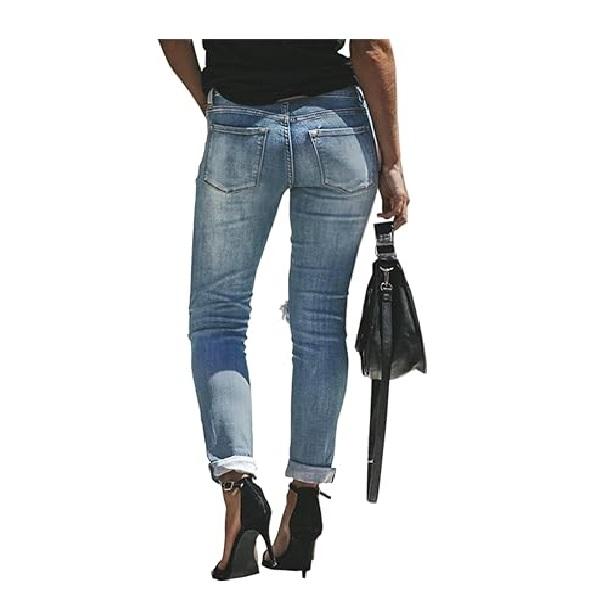 Women&#39;s Stretchy Elastic Waist Jeans With Soft Fabric