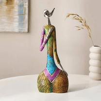 Abstract Female Sculpture In Multicoloured Resin