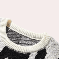 Abstract Pattern Crew Neck Sweater