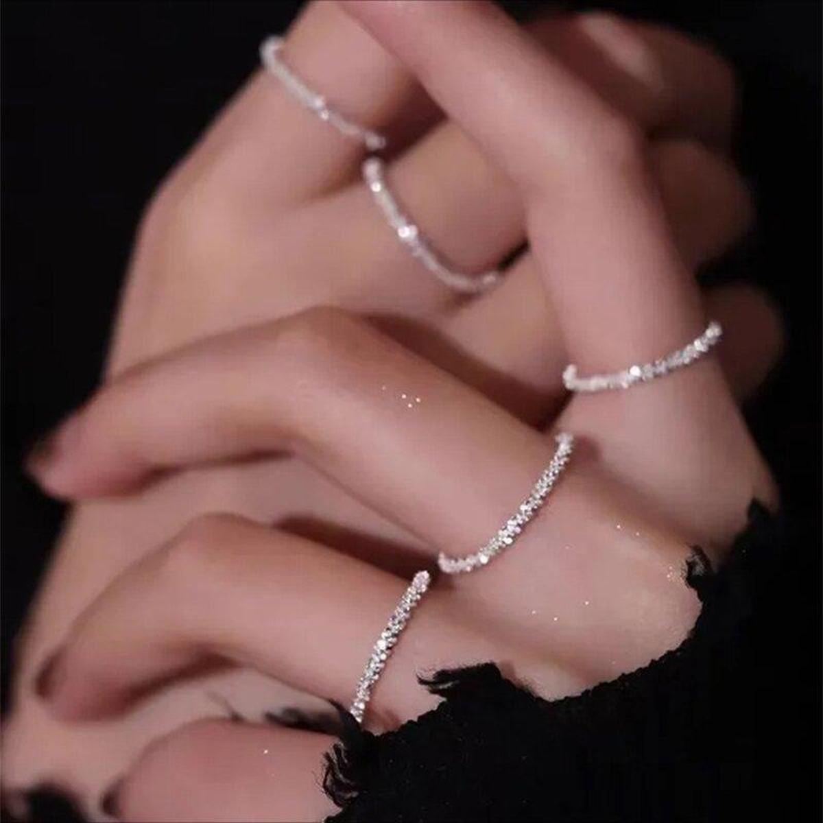 Adjustable 925 Silver Star Ring