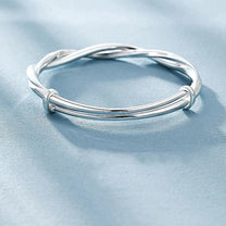 Adjustable 925 Sterling Silver Geometric Bracelet