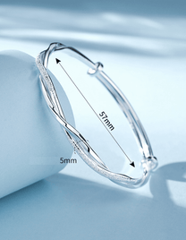 Adjustable 925 Sterling Silver Geometric Bracelet