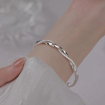 Adjustable 925 Sterling Silver Geometric Bracelet