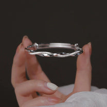 Adjustable 925 Sterling Silver Geometric Bracelet