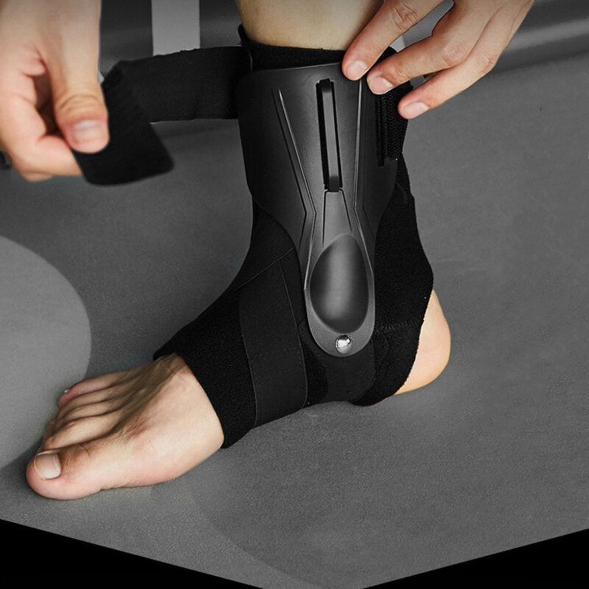 Adjustable Ankle Support Brace With Dual Plates