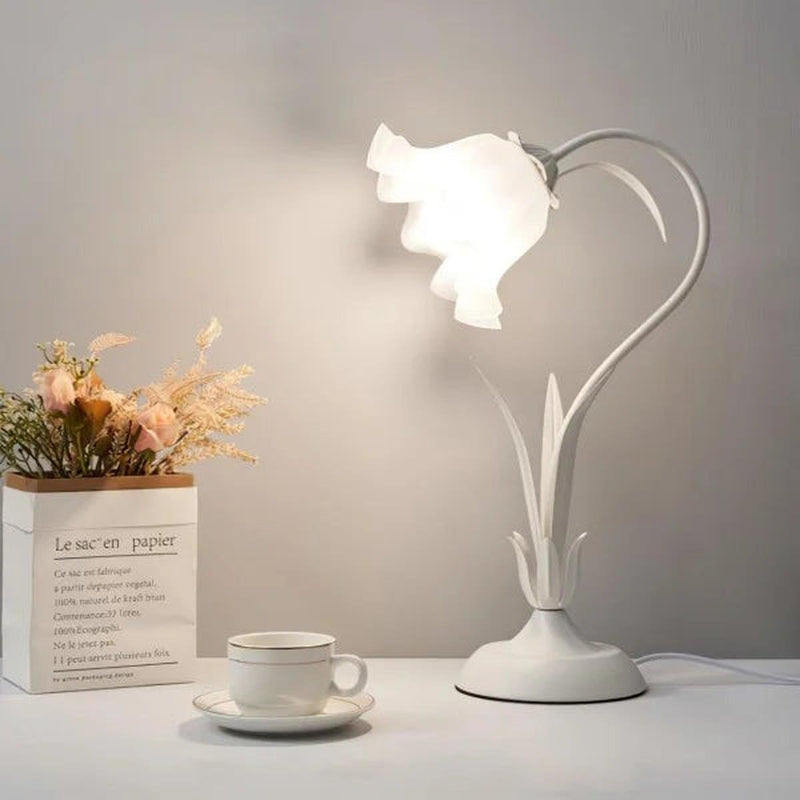 Adjustable Floral LED Table Lamp With Flexible Stem