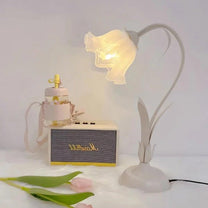 Adjustable Floral LED Table Lamp With Flexible Stem