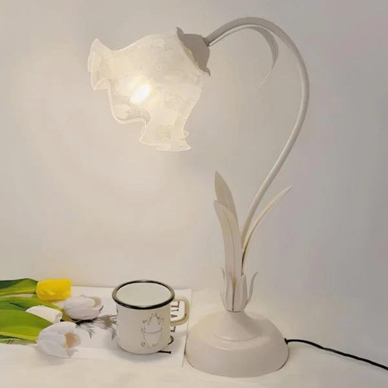 Adjustable Floral LED Table Lamp With Flexible Stem