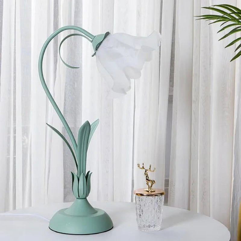 Adjustable Floral LED Table Lamp With Flexible Stem