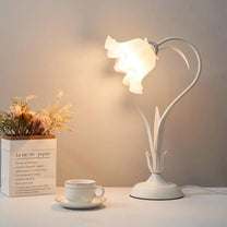 Adjustable Floral LED Table Lamp With Flexible Stem