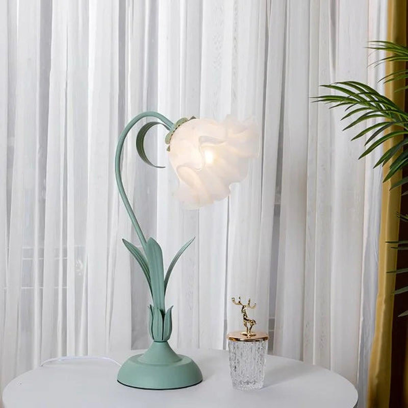 Adjustable Floral LED Table Lamp With Flexible Stem