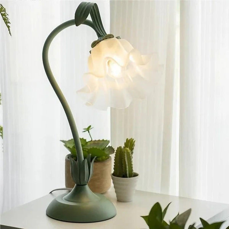 Adjustable Floral LED Table Lamp With Flexible Stem