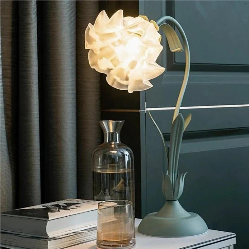 Adjustable Floral LED Table Lamp With Flexible Stem
