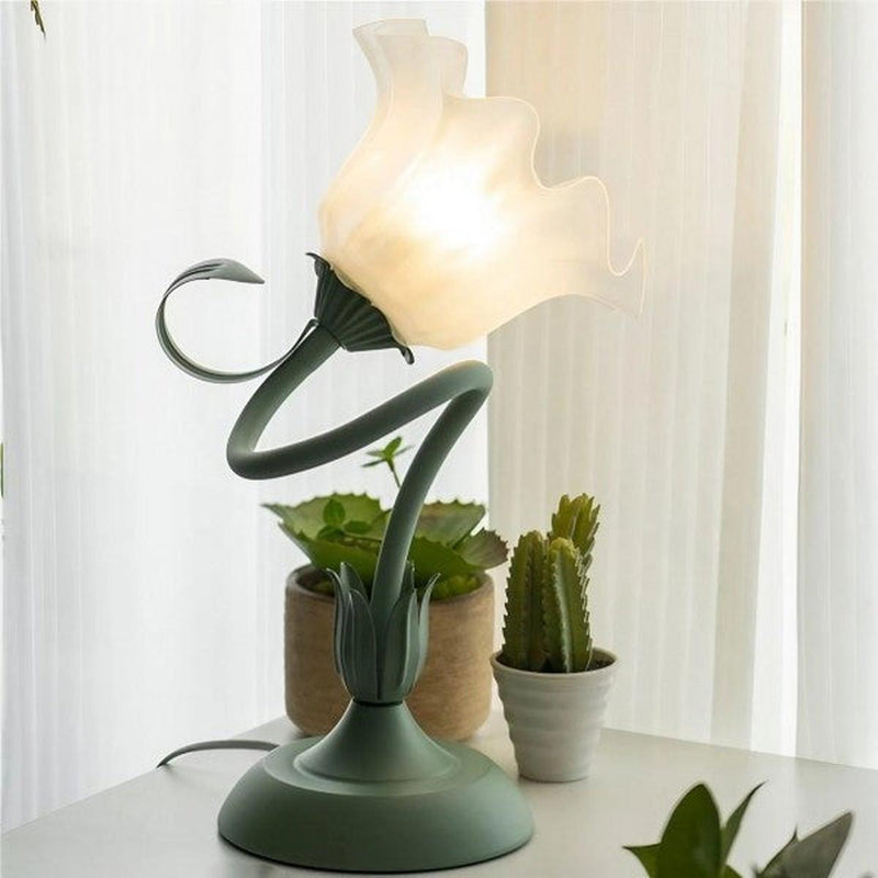 Adjustable Floral LED Table Lamp With Flexible Stem