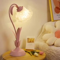 Adjustable Floral LED Table Lamp With Flexible Stem