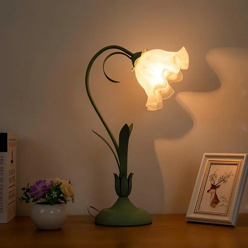 Adjustable Floral LED Table Lamp With Flexible Stem