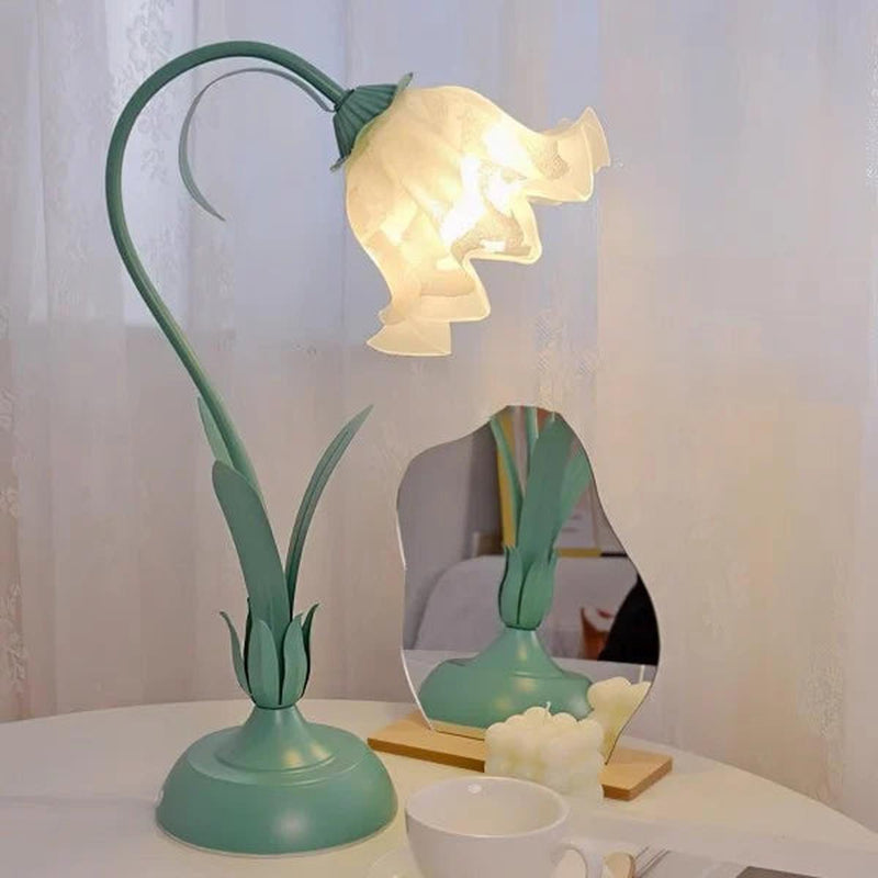 Adjustable Floral LED Table Lamp With Flexible Stem
