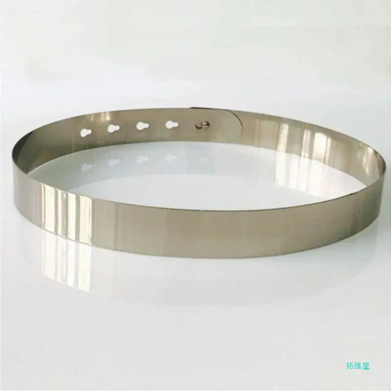 Adjustable Gold-Silver Metal Waist Belt For Women