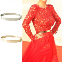 Adjustable Gold-Silver Metal Waist Belt For Women