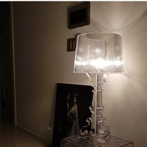 Adjustable Height Baroque Table Lamp With Acrylic Design