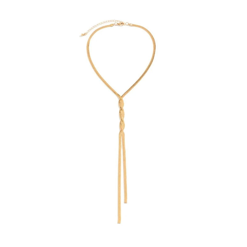 Adjustable Long Snake Chain Necklace For Women
