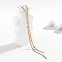 Adjustable Long Snake Chain Necklace For Women